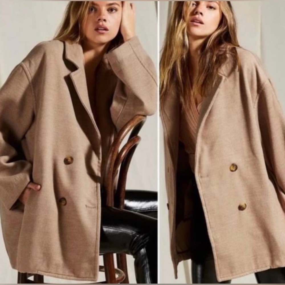 NWT Free People Oversized Slouchy Coat - Size L